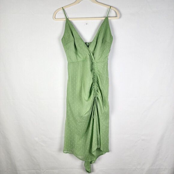 Revolve NBD Andre Midi Dress in Pistachio Size XS Swiss Dot Fairycore Whimsical - Picture 2 of 7